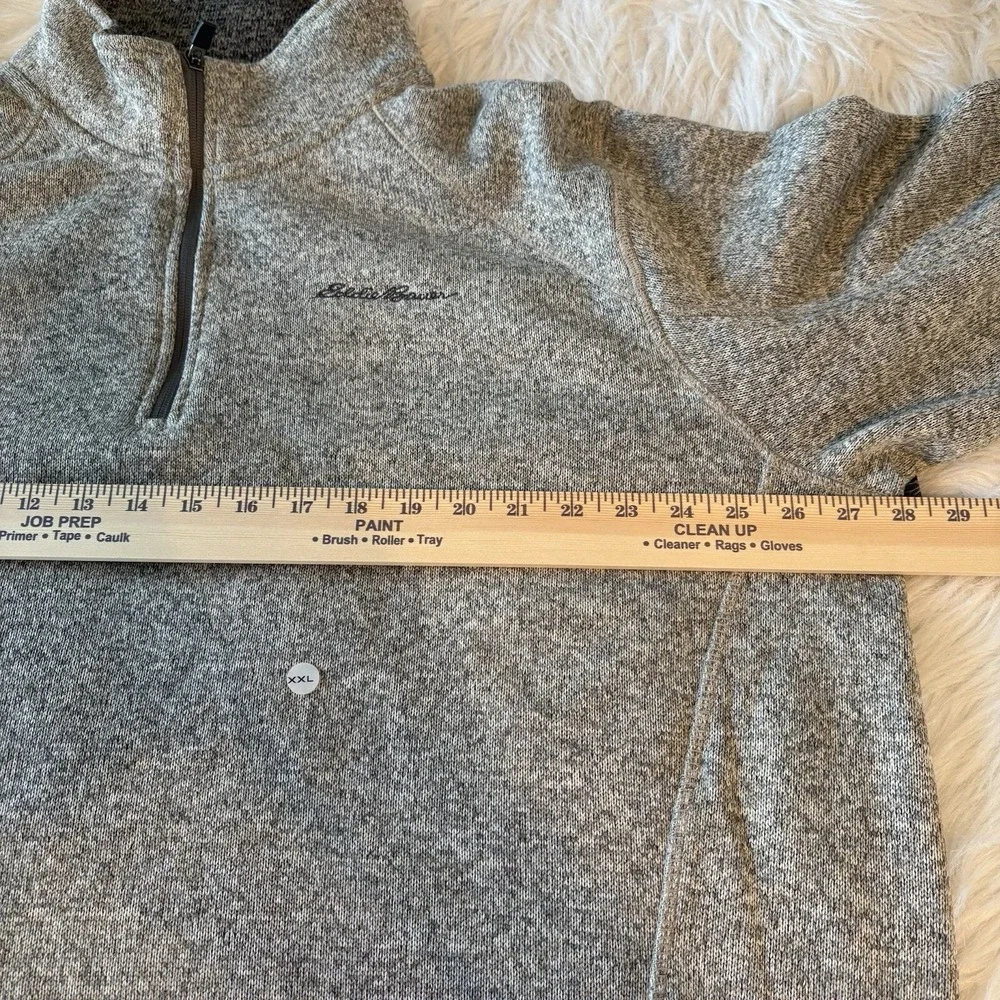 NEW Eddie Bauer Radiator Fleece‎ Mens Size 2XL Grey 1/4 Zip Sweater Pullover